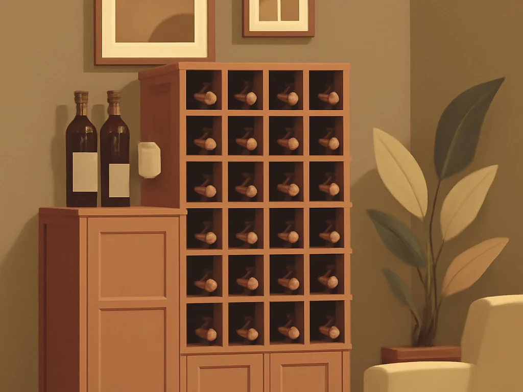 Verschiedene Weinregal-Materialien und Designs