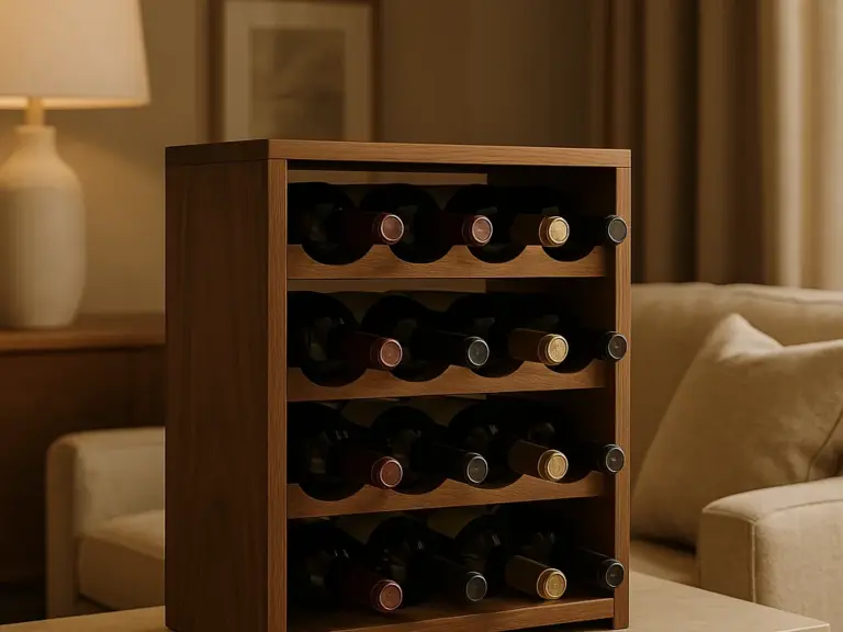Kurzratgeber: Vorteile von 12-Flaschen-Regalen und Weinkühlschränken, Platzbedarf, Materialien und Checkliste.
